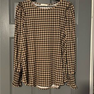 Long sleeve plaid top